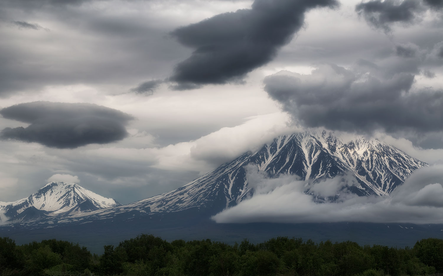 в облаках