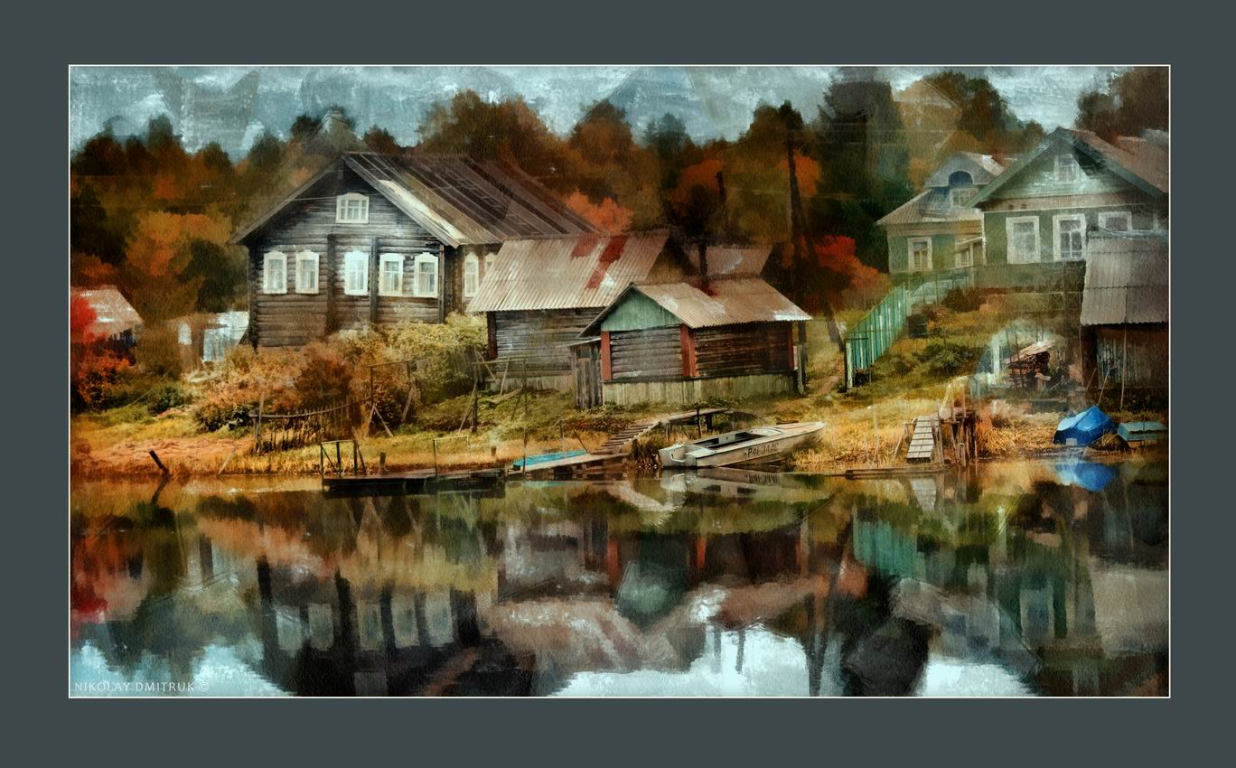 осень у реки. д. Сия