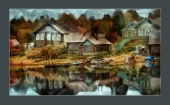 осень у реки. д. Сия