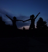 at night