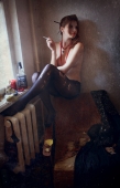 whiskey, smoke & cat